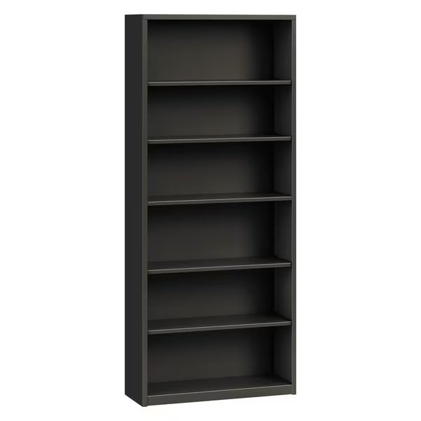 Metal Bookcase, Six-Shelf, 34-1/2w x 12-5/8d x 81-1/8h, Charcoal, HON, Mfr# HS82ABC.S